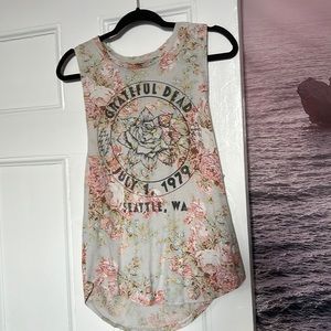 Grateful Dead Floral Muscle Tee